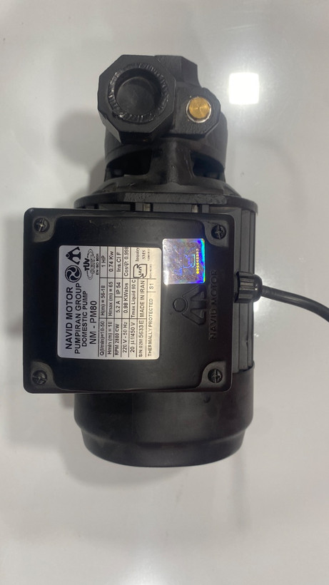 پمپ آب خانگی برند نوید موتور مدل PM80 /1 HP محیطی